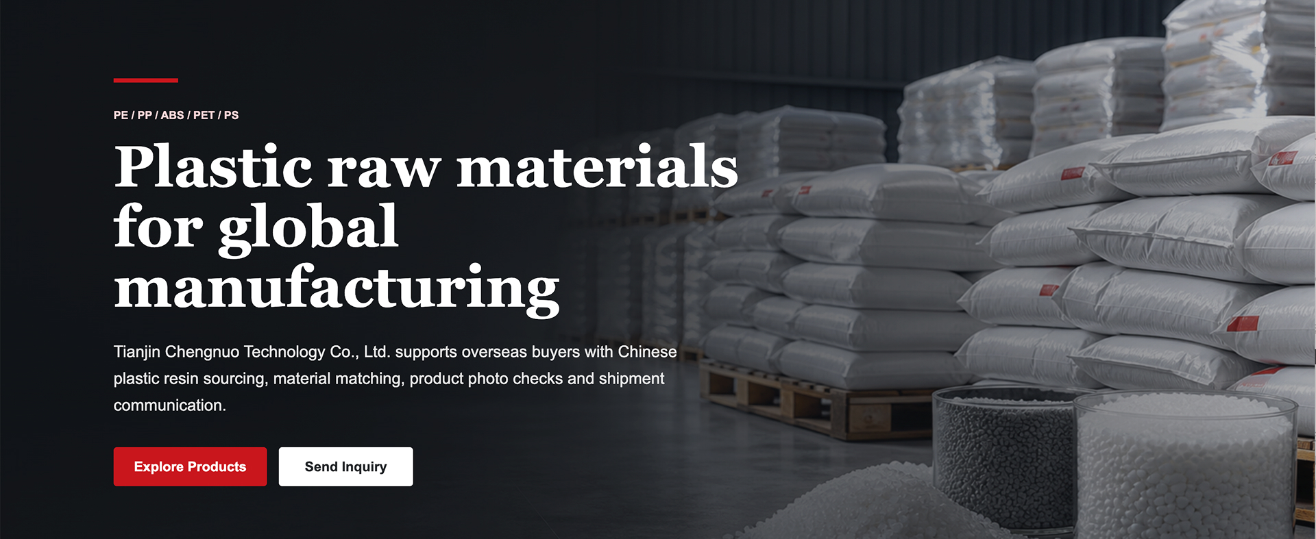 Tianjin Chengnuo Technology Co., Ltd. atbalsta ārvalstu pircējus, nodrošinot ķīniešu plastmasas sveķu iegādi, materiālu saskaņošanu, produktu fotogrāfiju pārbaudi un sūtījumu komunikāciju.